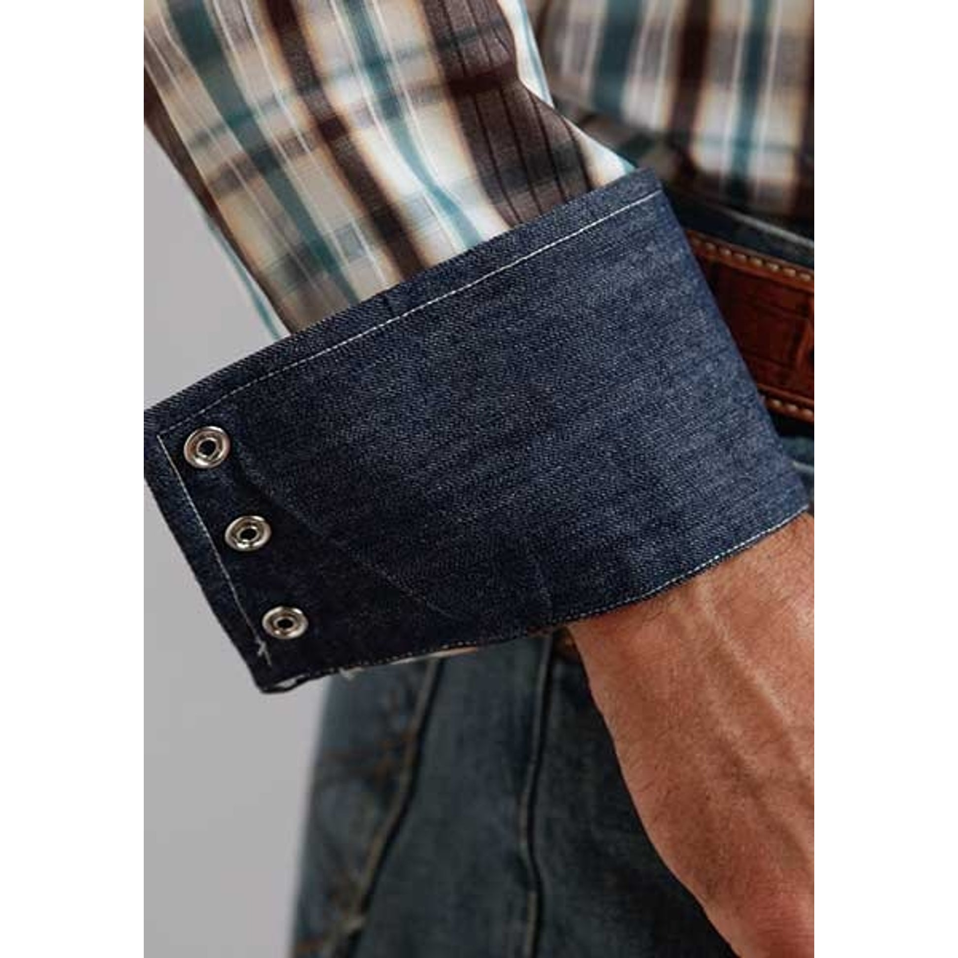 Stetson Mens Original Rugged Liberty Plaid Long Sleeve Snap Shirt