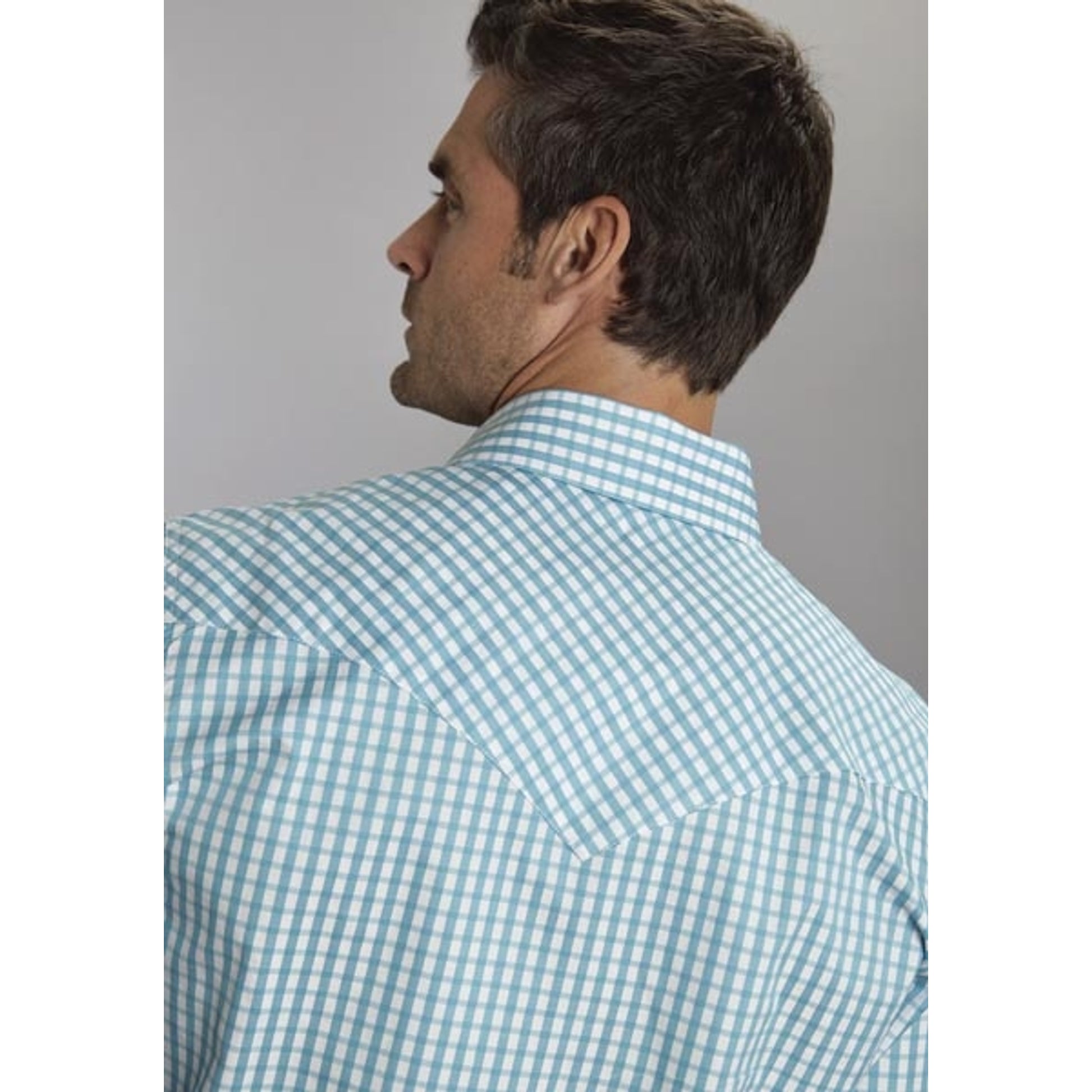 Stetson Mens Original Rugged Satin Check Long Sleeve Snap Shirt