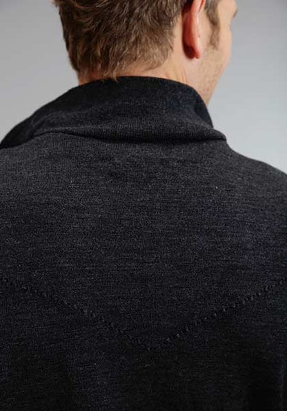 Stetson Mens Original Rugged Wool Sweater Knit Pullover - Grey
