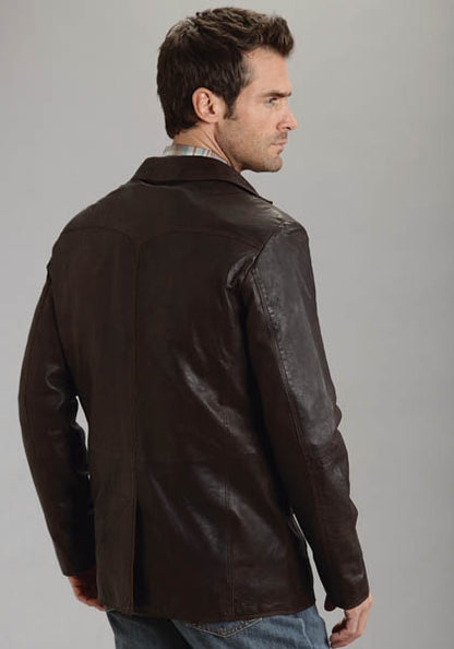 Stetson Mens Smooth Leather Blazer