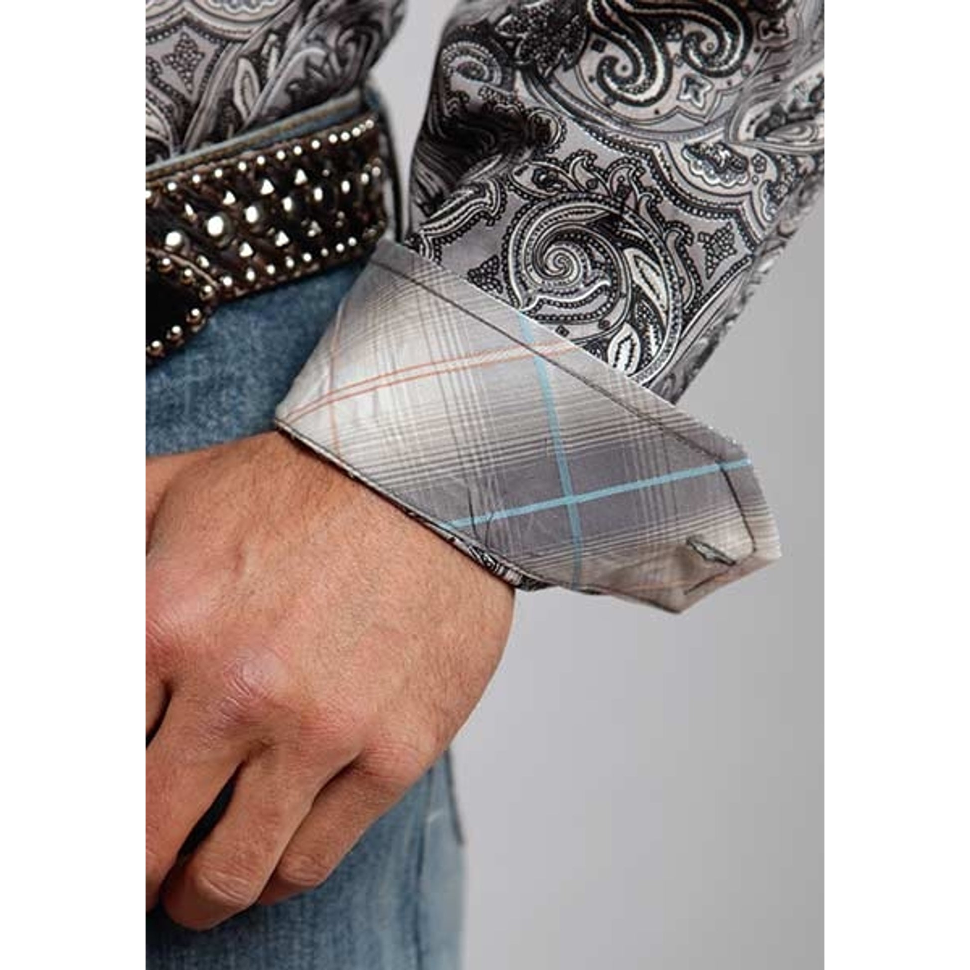 Stetson Mens Spring I Neptune Paisley Long Sleeve Button Shirt