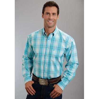 Stetson Mens Spring III Crystal Ombre Long Sleeve Button Shirt