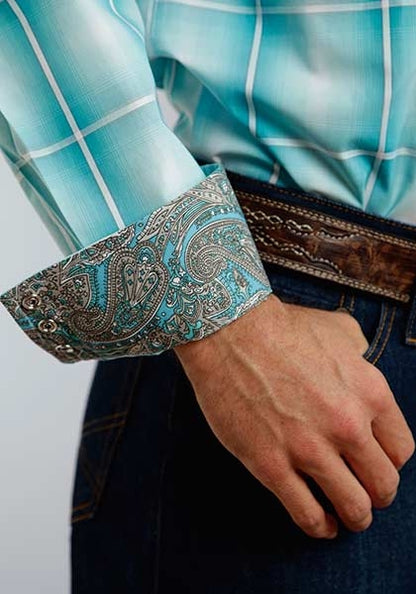 Stetson Mens Spring III Crystal Ombrelong Sleeve Snap Shirt