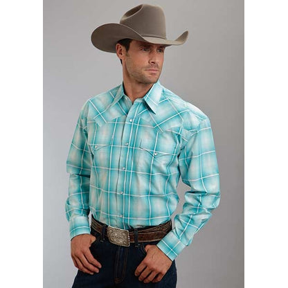 Stetson Mens Spring III Crystal Ombrelong Sleeve Snap Shirt