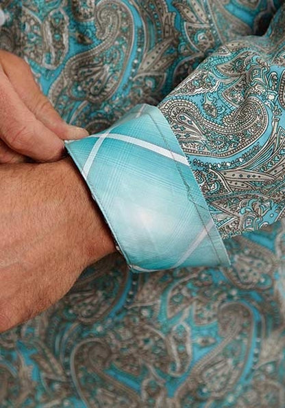 Stetson Mens Spring III Modern Paisley Long Sleeve Button Shirt