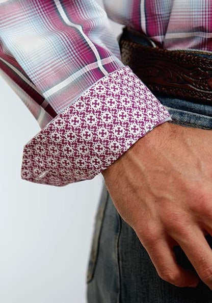 Stetson Mens Spring IV Baseball Ombre Long Sleeve Button Shirt