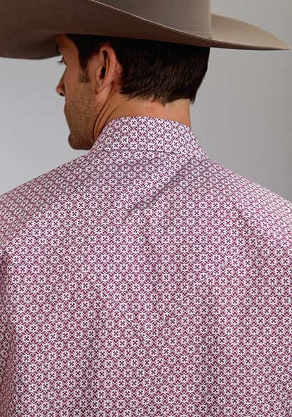 Stetson Mens Spring IV Crown Geo Long Sleeve Snap Shirt