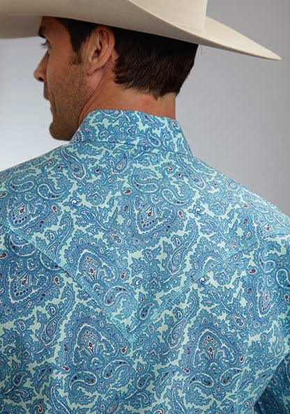 Stetson Mens Spring IV Water Paisley Long Sleeve Snap Shirt