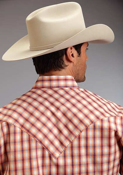 Stetson Mens Summer I Spectral Check Short Sleeve Snap Shirt