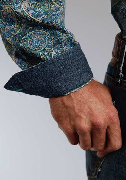 Stetson Mens Summer III French Paisley Long Sleeve Button Shirt