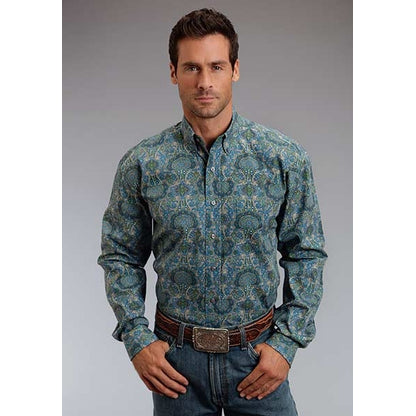 Stetson Mens Summer III French Paisley Long Sleeve Button Shirt