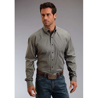 Stetson Mens Summer III Odyssey Print Long Sleeve Button Shirt