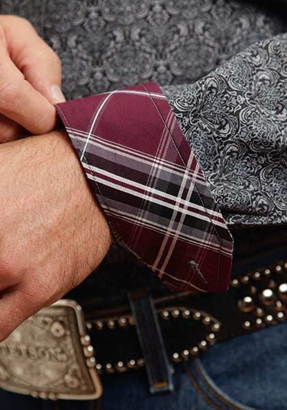 Stetson Mens Winter I Lariat Brocade Long Sleeve Button Shirt