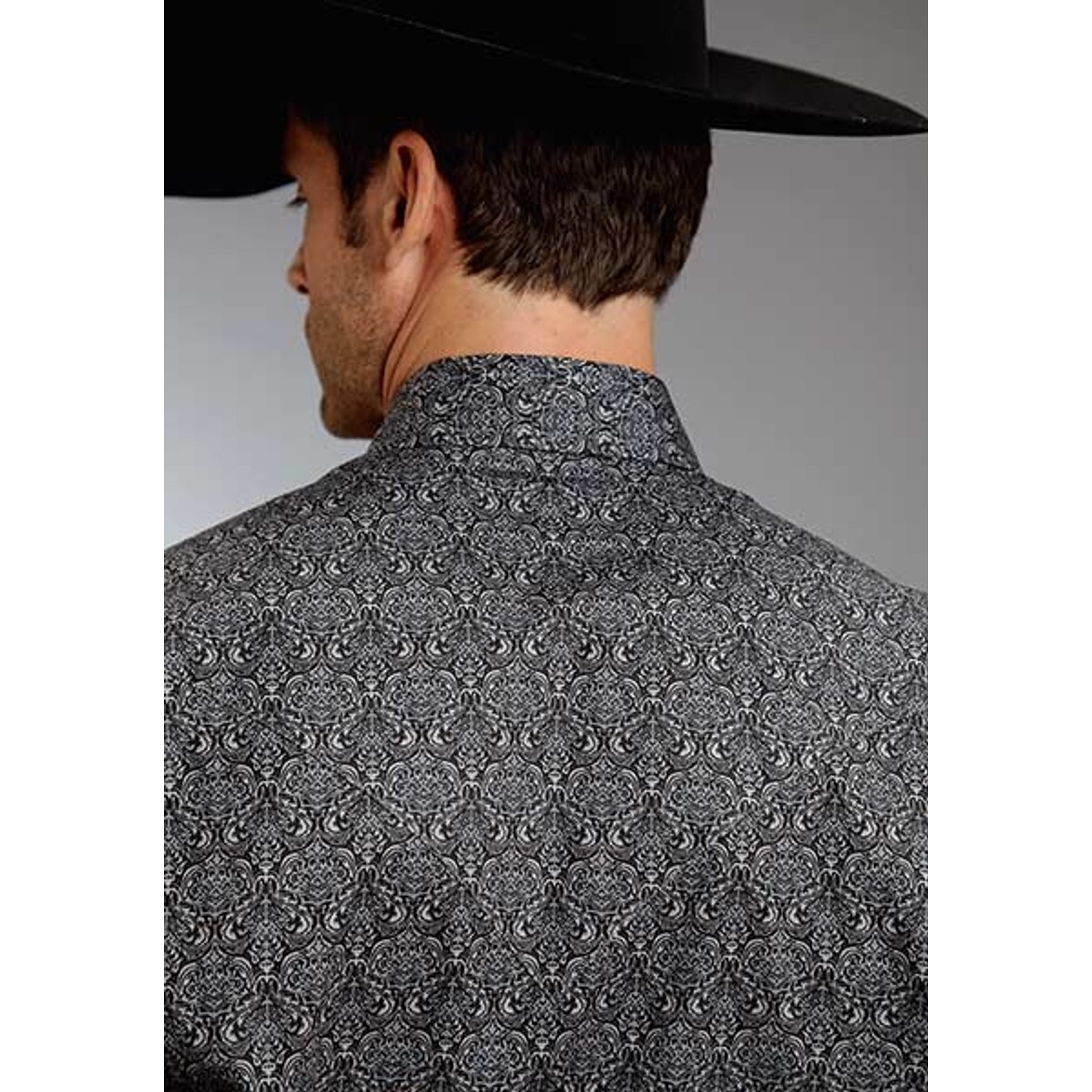Stetson Mens Winter I Lariat Brocade Long Sleeve Snap Shirt