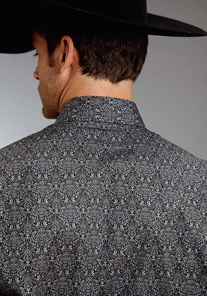 Stetson Mens Winter I Lariat Brocade Long Sleeve Snap Shirt