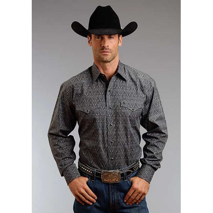 Stetson Mens Winter I Lariat Brocade Long Sleeve Snap Shirt