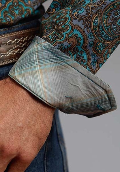 Stetson Mens Winter II Medallion Paisley Long Sleeve Button Shirt
