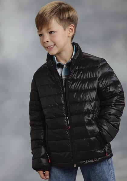 Roper Boys Parachute Crushable Jacket - Black
