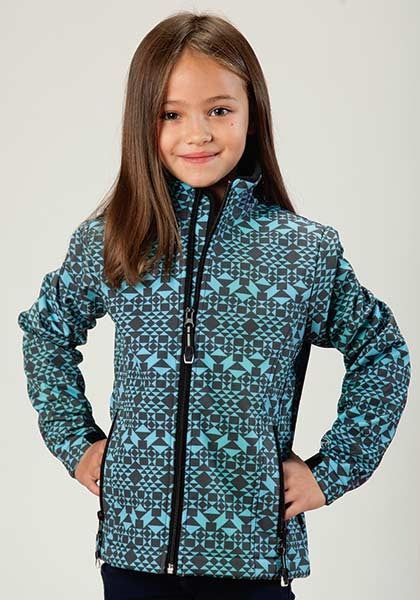 Roper Girls Technical Aztec Print Softshell Jacket