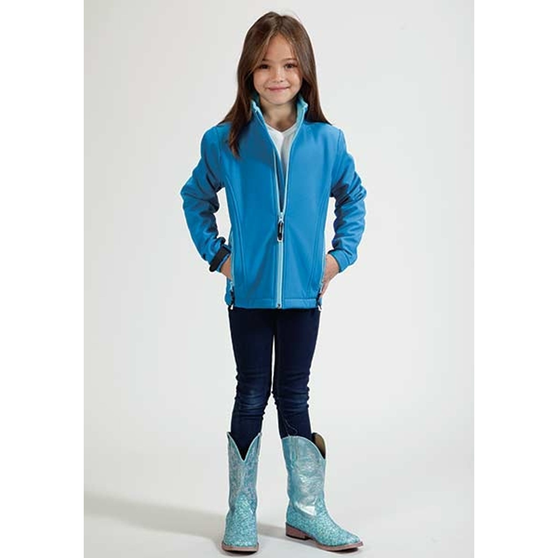 Roper Girls Technical Lightweight Softshell Jacket - Blue