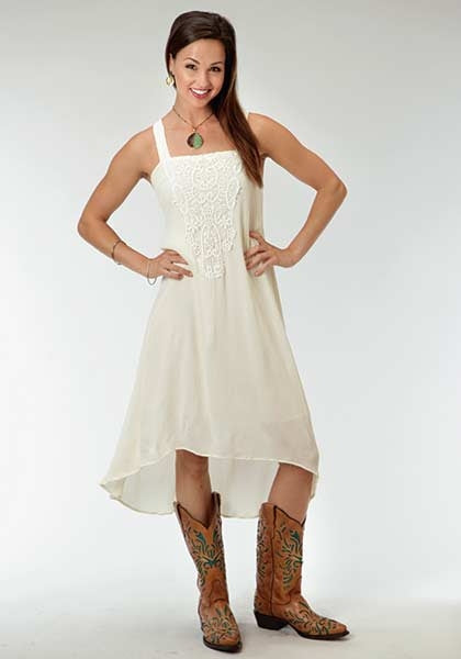Roper Ladies Crochet Lace Bodice Maxi Dress