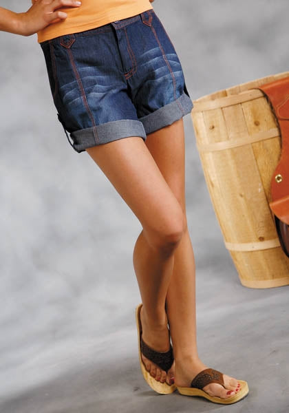 Roper Ladies Five Star Lightweight Side Tab Denim Shorts