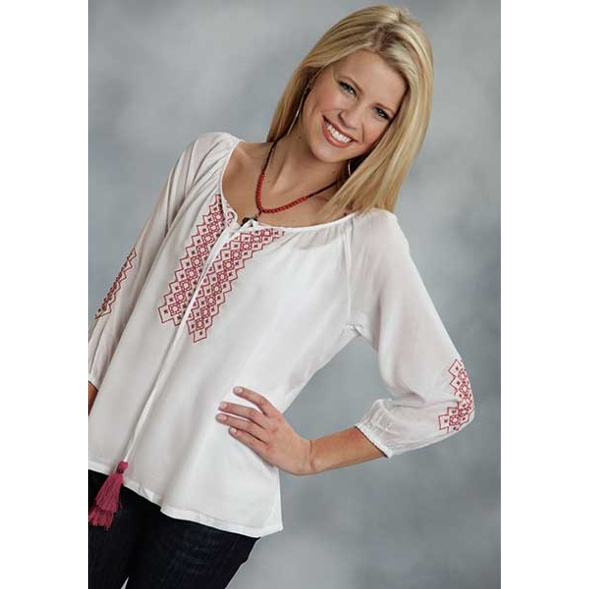 Roper Ladies Nomadic Heart Peasant Blouse