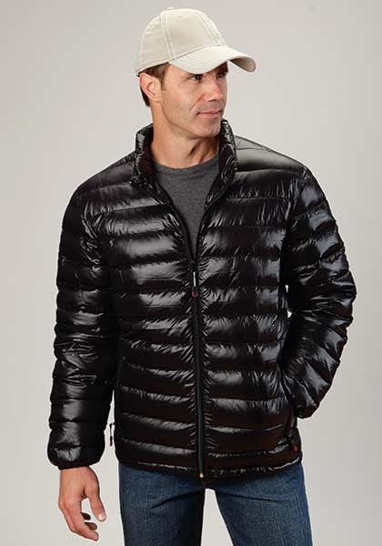 Roper Mens Lighweight Parachute Quilted Jacket - Black