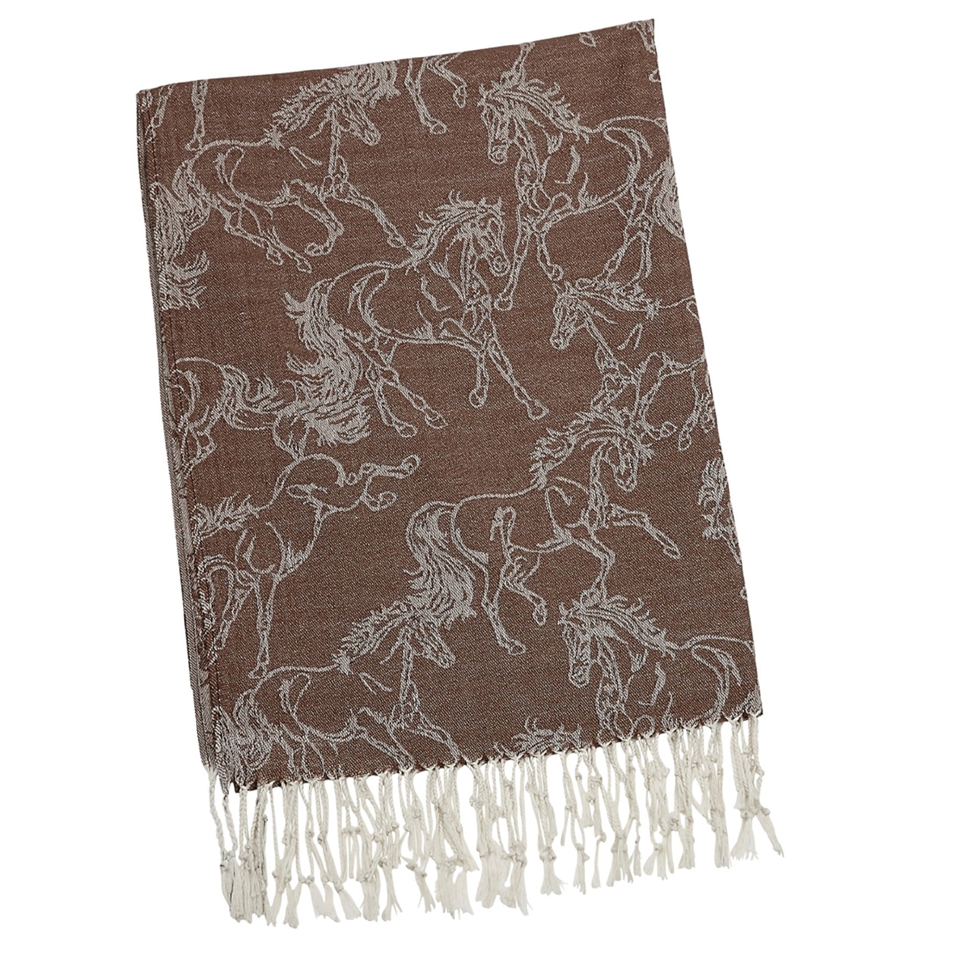 Kelley Ladies Linear Horse Pashmina Scarf