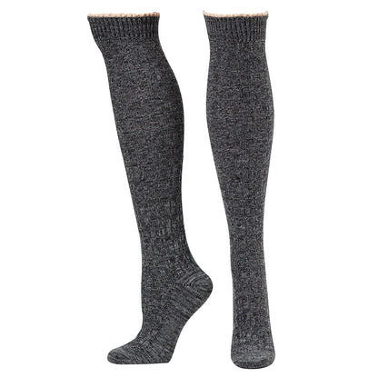 Blazin Roxx Ladies Knit Lace Trimmed Over The Calf Socks
