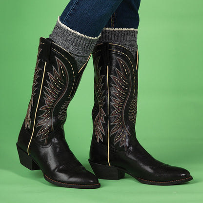 Blazin Roxx Ladies Knit Lace Trimmed Over The Calf Socks
