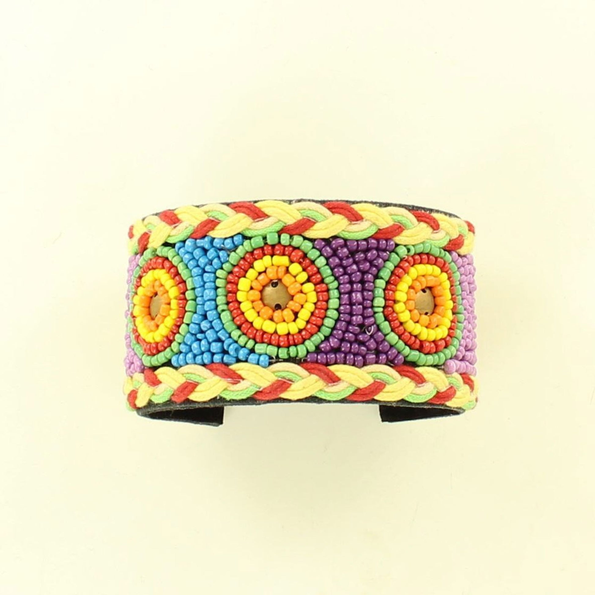 Blazin Roxx Beaded Circle Handmade Cuff