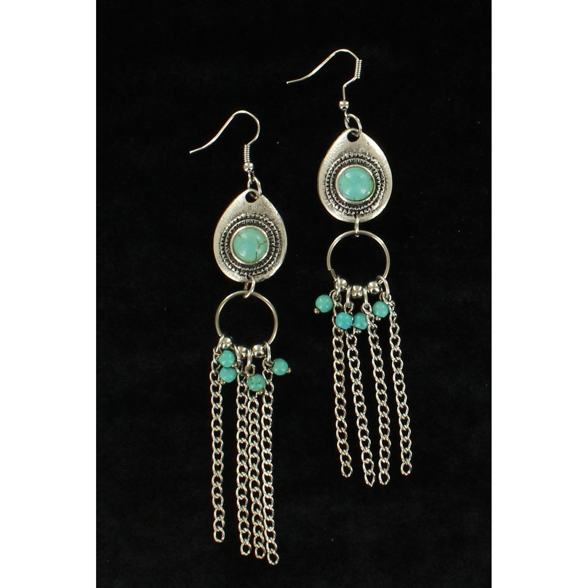 Blazin Roxx Fishhook Drop Fringe Earrings