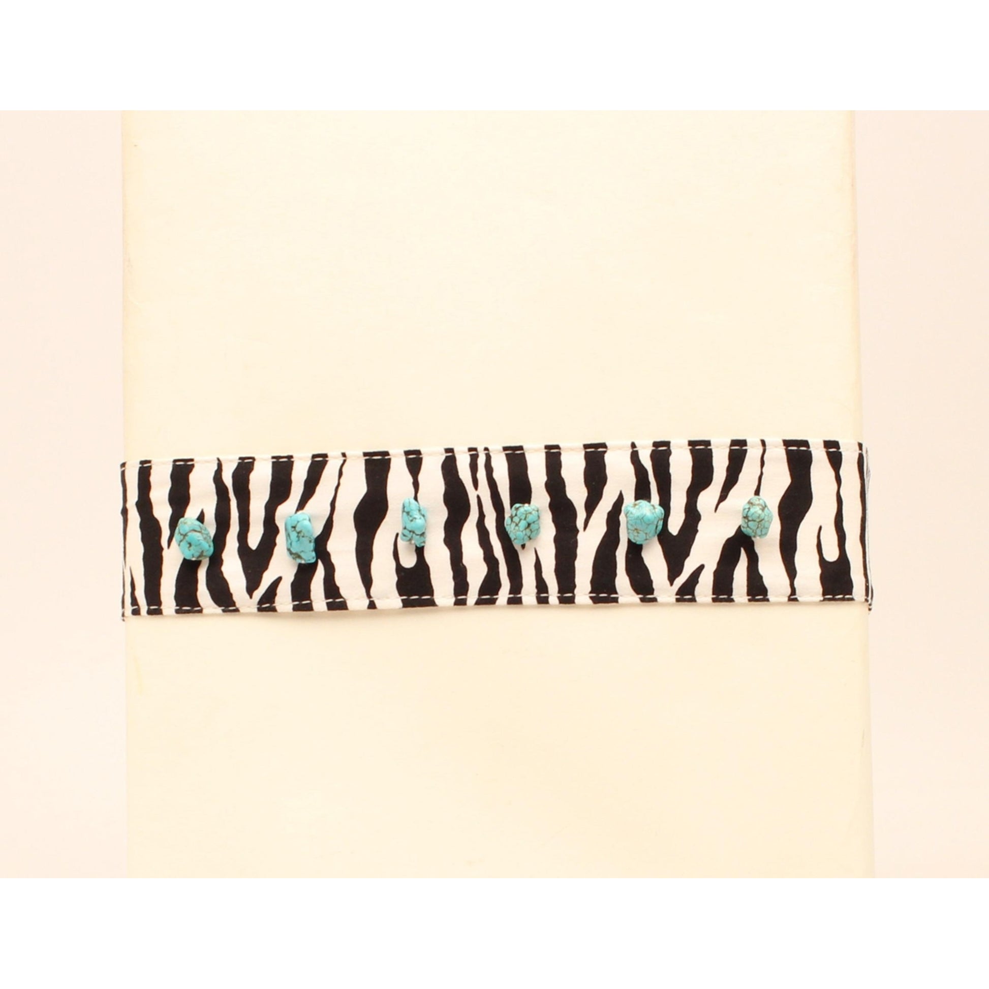 Blazin Roxx Zebra Fabric Crystal Concho Headband