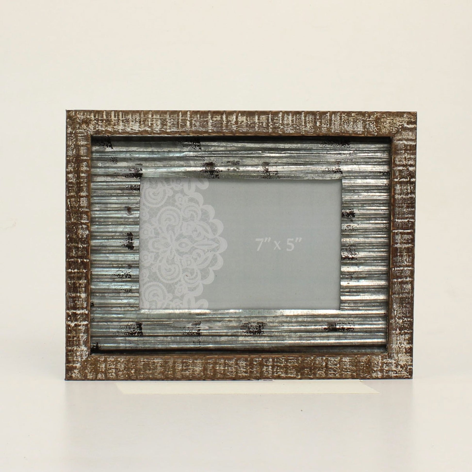 Western Moments Barn Tin Distresssed Wood Frame