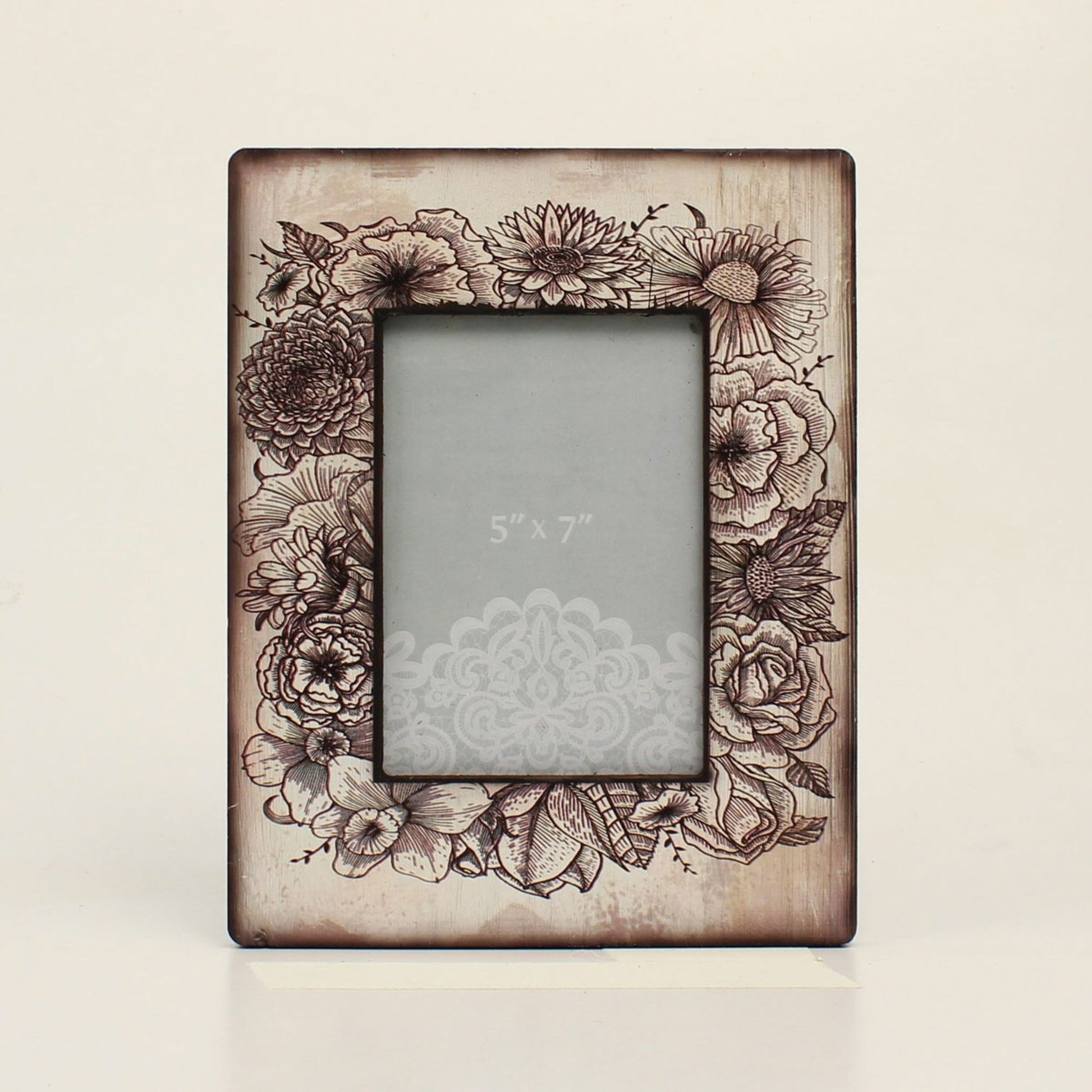 Western Moments Sketched Flowers Frame