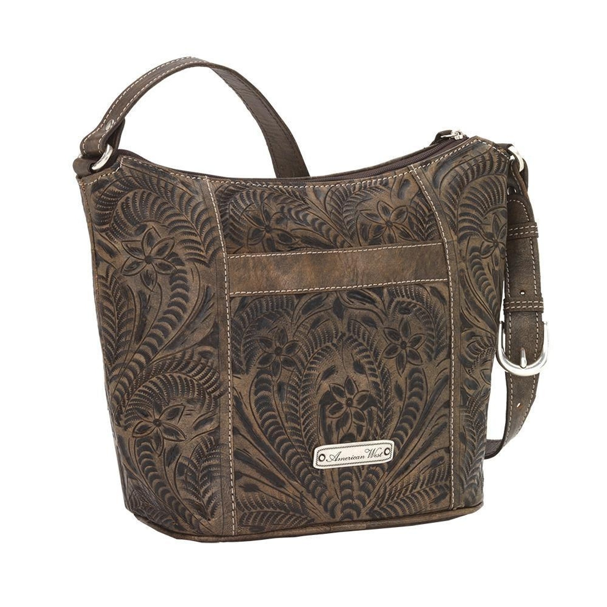 American West Hill Country Zip Top Bucket Tote