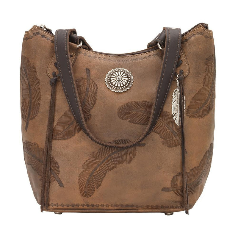 American West Sacred Bird Zip Top Bucket Tote