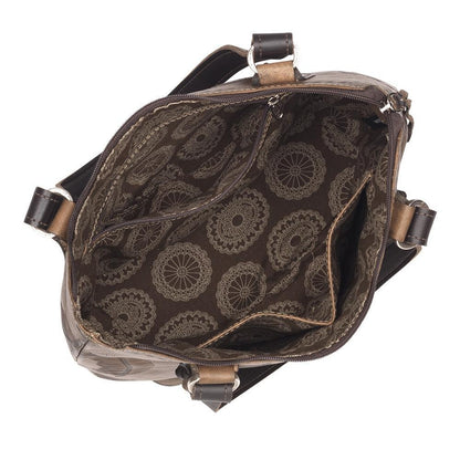 American West Sacred Bird Zip Top Bucket Tote