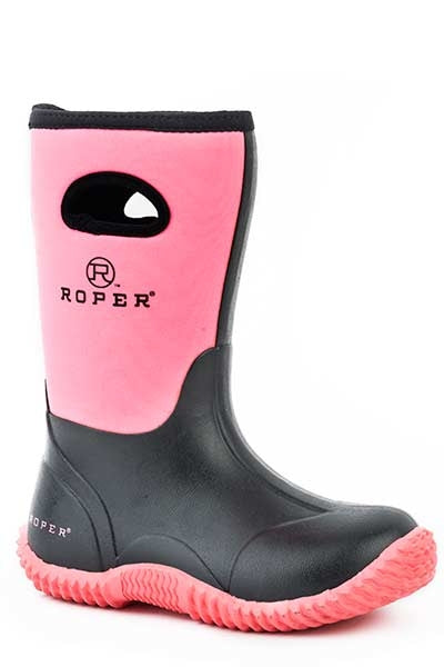 Roper Kids Barnyard Cutie Western Rubber Barn Boot