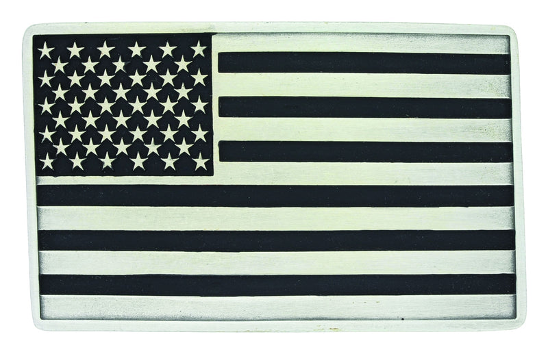Montana Silver Antiqued American Flag Attitude Buckle