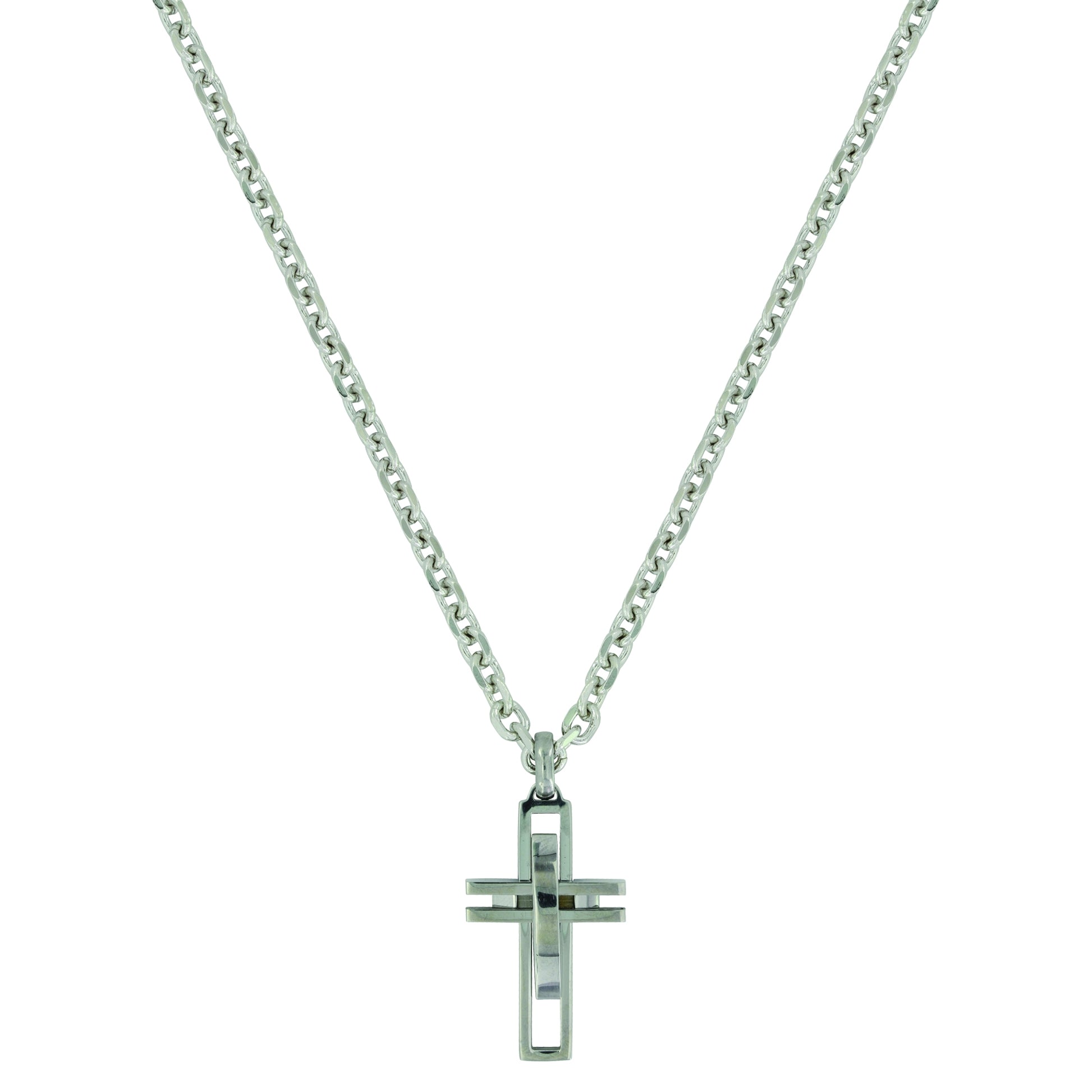 Montana Silver Modern Art Cross Necklace