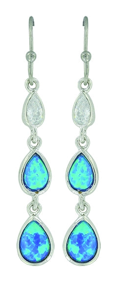 Montana Silver River of Lights Falling into Water Earrings
