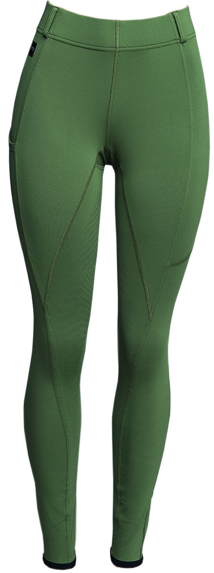 Fits Ladies All Season Lite Techtread Full Seat Pull On Breech - Hunter Green