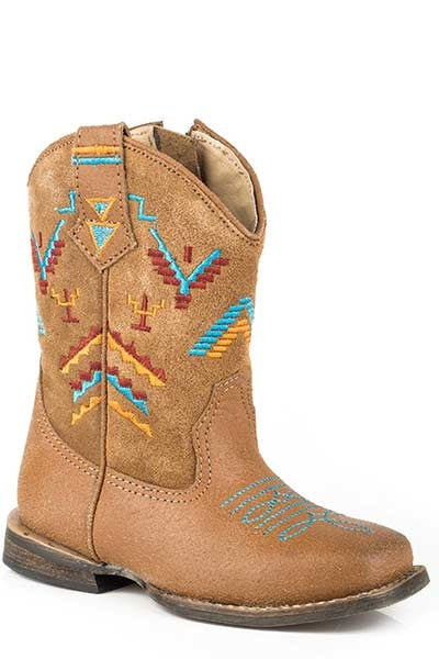 Roper Toddler Hunter Square Toe Fashion All Leather