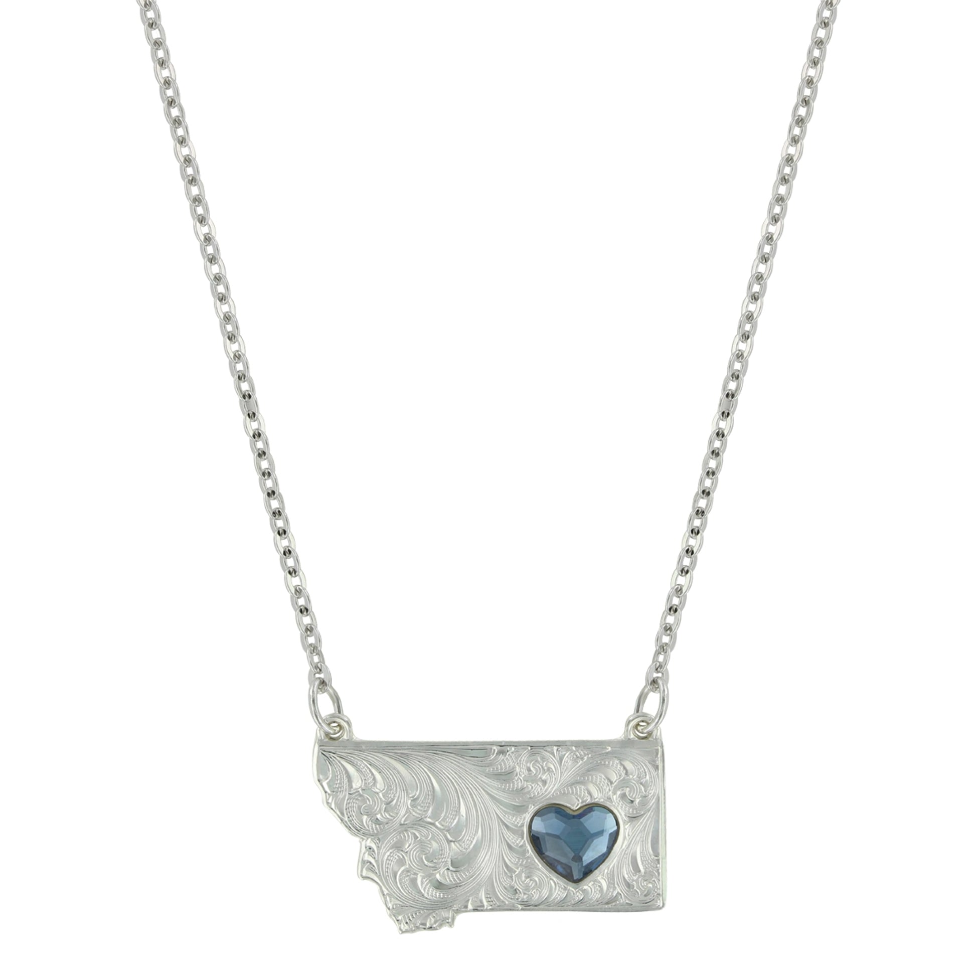 Montana Silversmiths Montana Blue Heart Stone Necklace