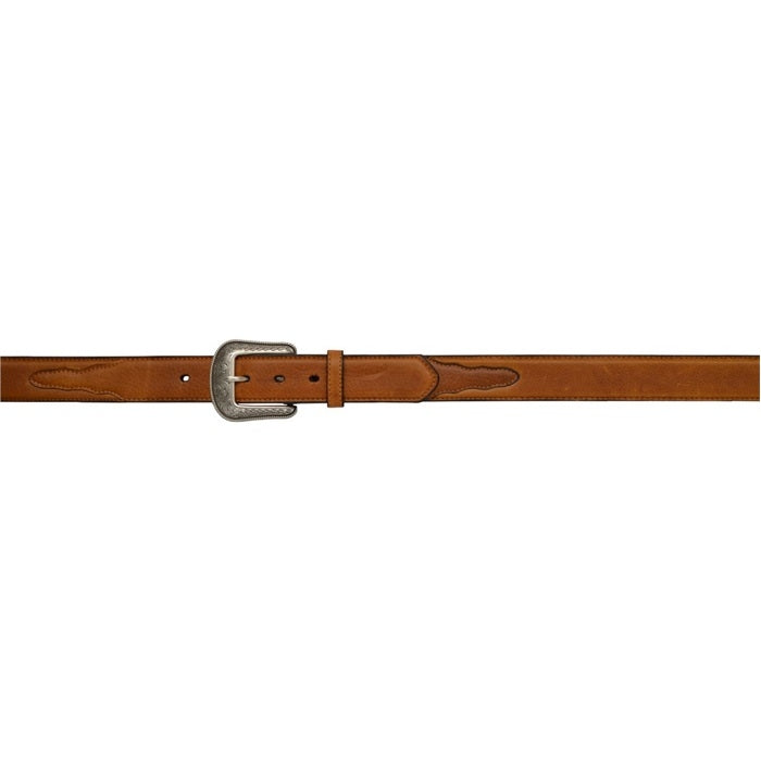 3D Men's 1 1/2" Pebble Grained Overlay Western Basic Belt - Brown