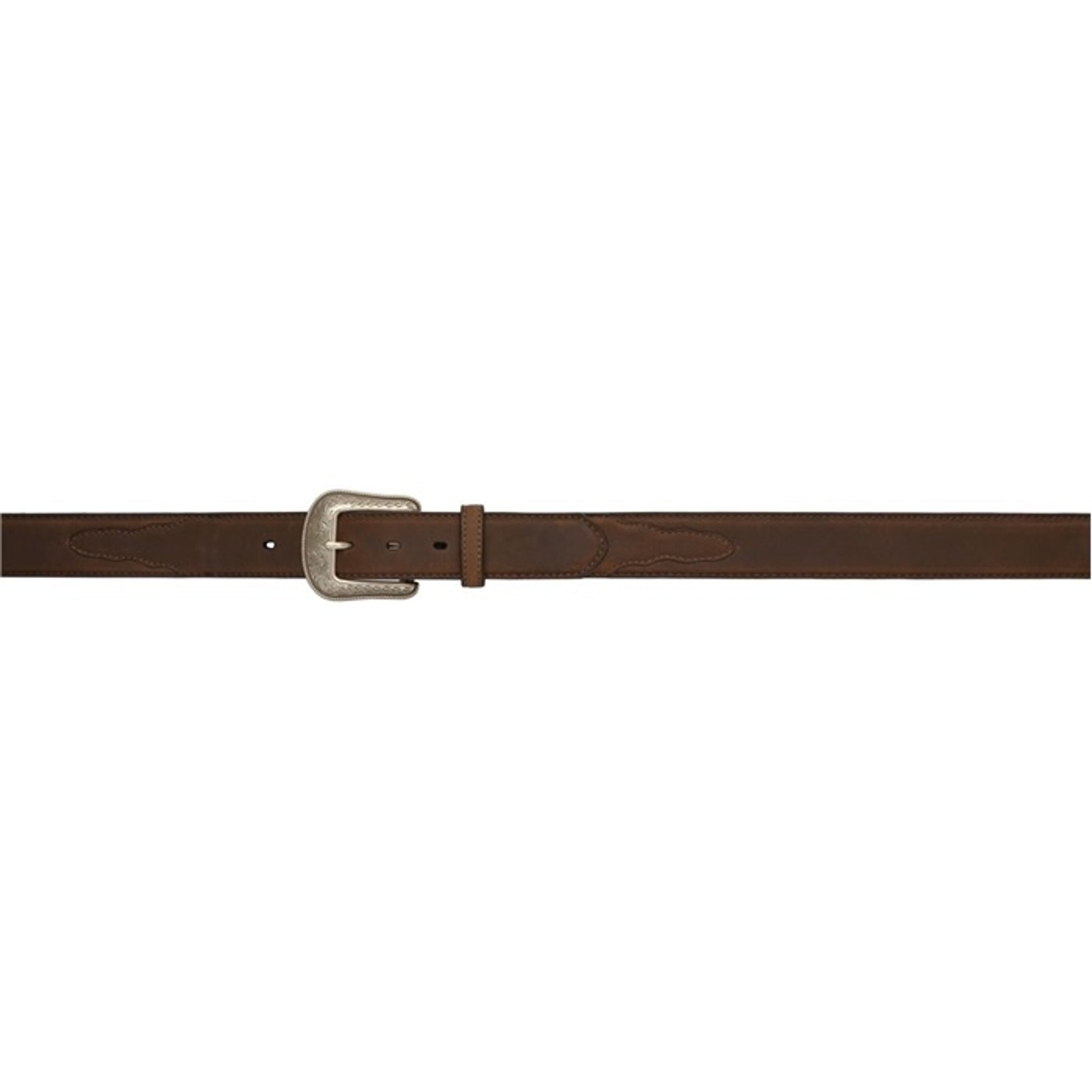 3D Men's 1 1/2" Pebble Grained Overlay Western Basic Belt - Dark Brown