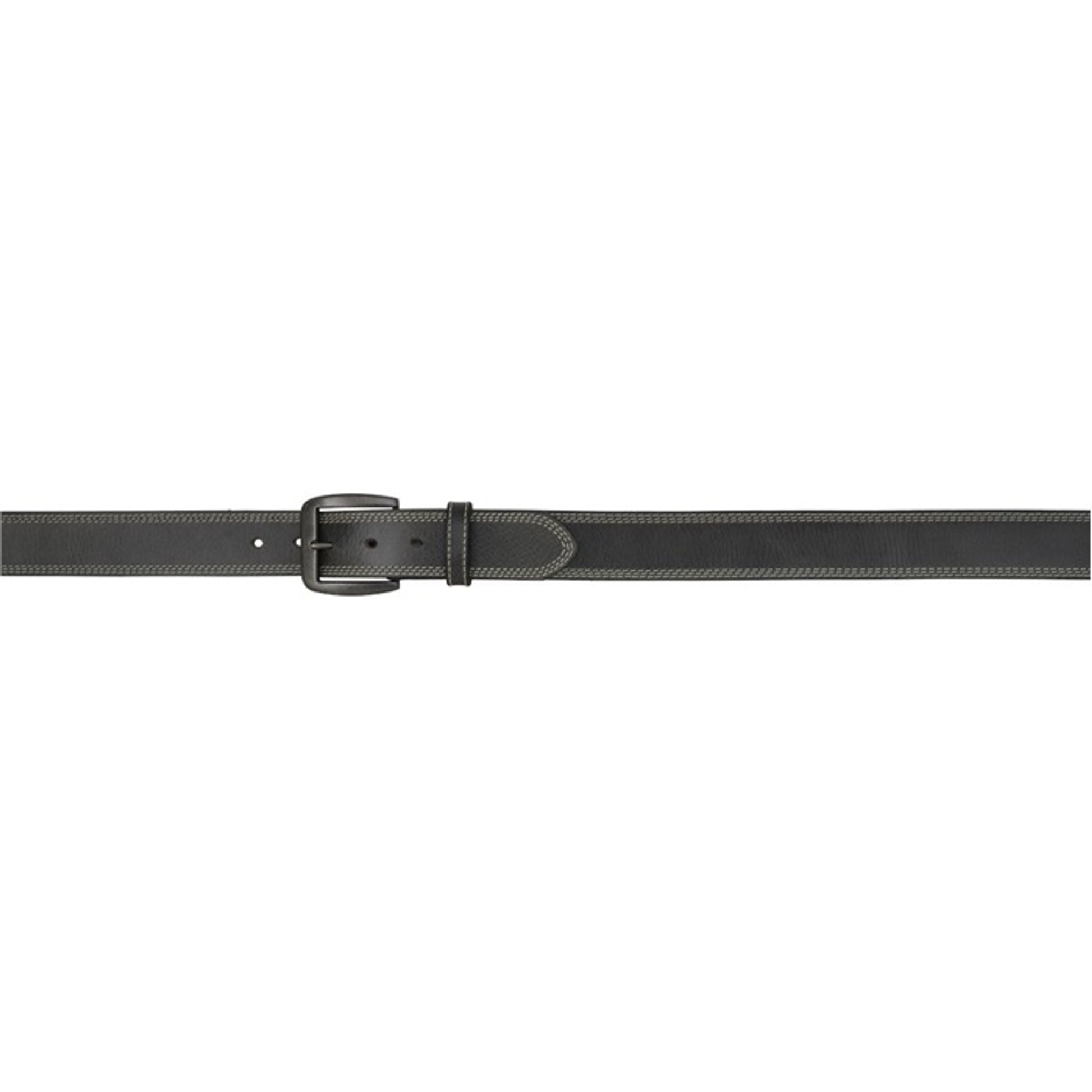 3D Men's 1 1/2" Vintage Single Ply Western Basic Belt - Black with Grey Stitch