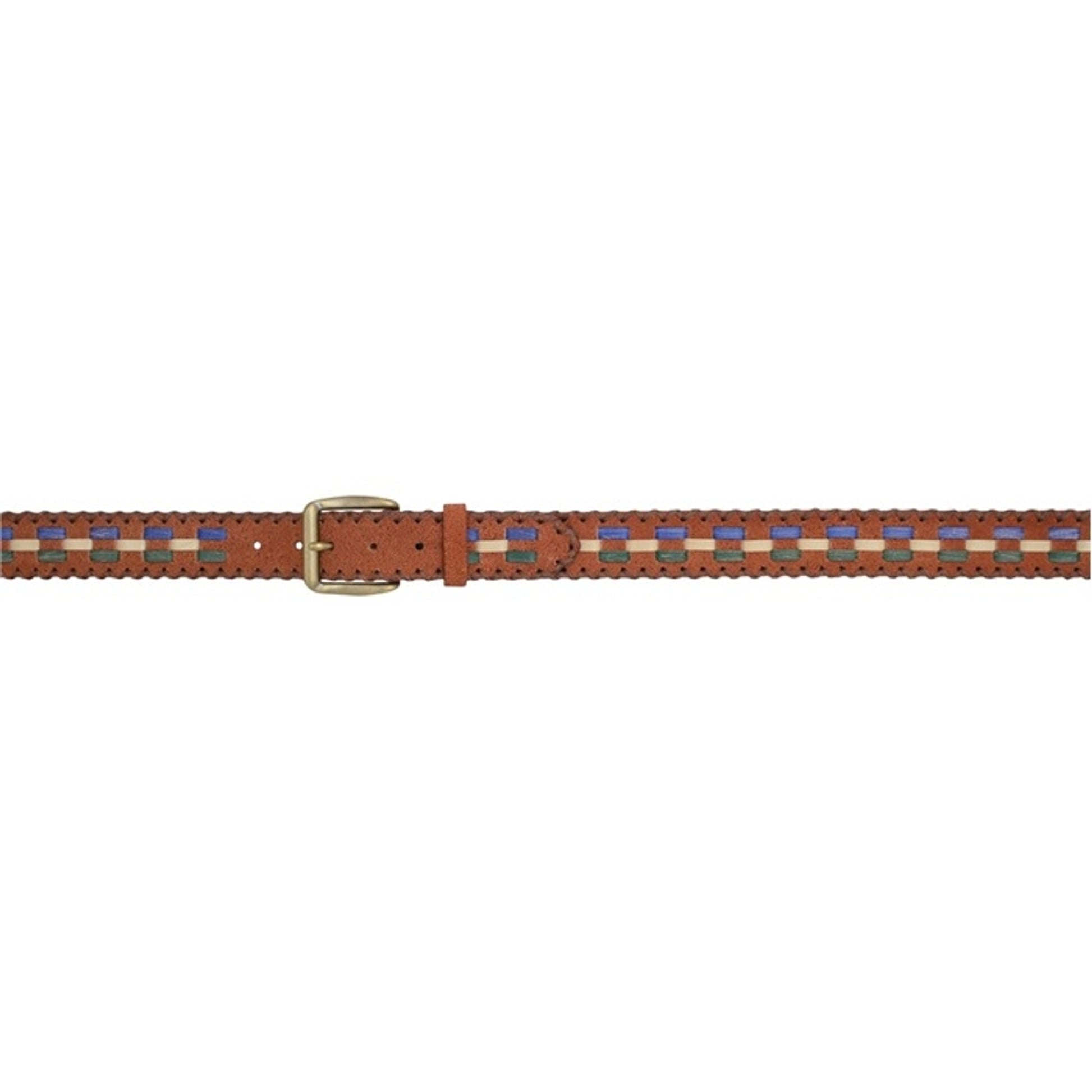 3D Men's 1 1/2" Multi Lacing Western Fashion Belt - Brown/Multi